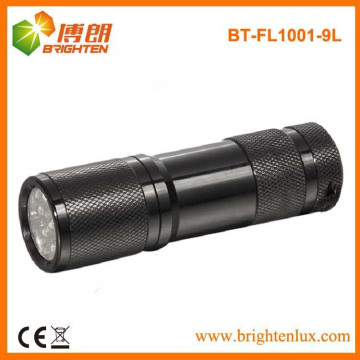Fabrik Versorgung Chinesisch billig Aluminium Material 9 LED Taschenlampe, 9 LED Taschenlampe